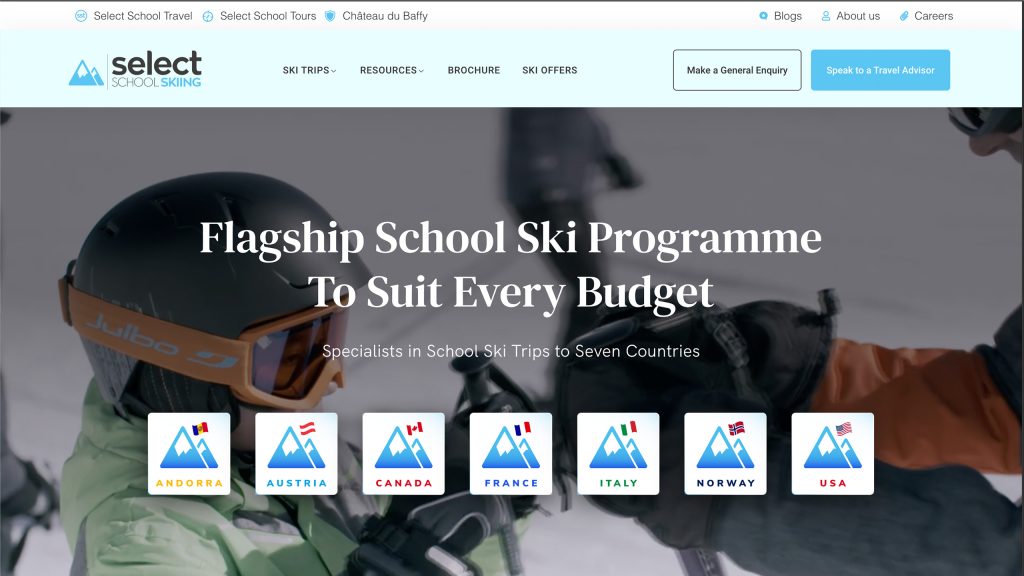 Select School Skiing website